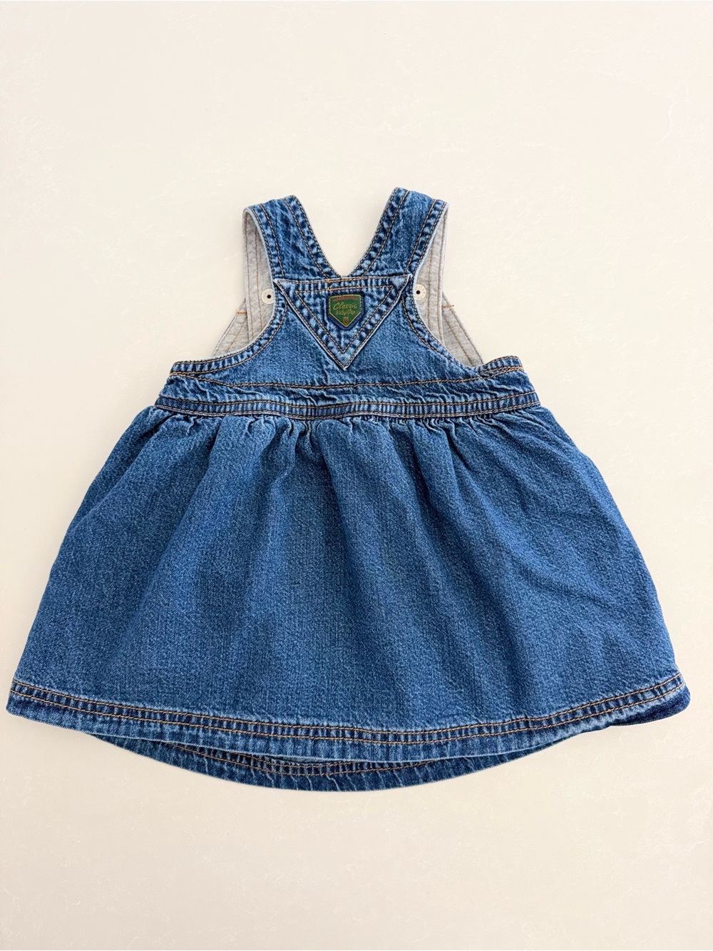 Gap Baby Vintage-Style Denim Pinafore Dress •Size 3-6M